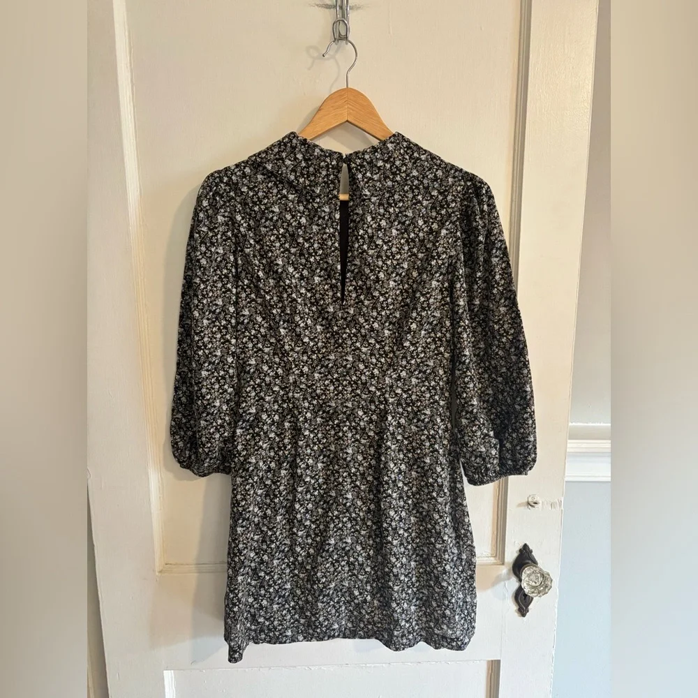 Free People Floral Puff Sleeve Mini Dress - Picture 8 of 10